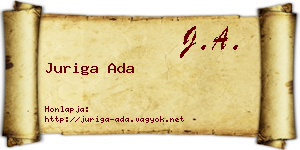 Juriga Ada névjegykártya